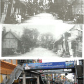 ภาพแปะฟ้าช่วงถนนราชดำเนิน”วัดวังตะวันตก-ถึงบริเวณสี่แยกท่าวัง” เมืองคอน